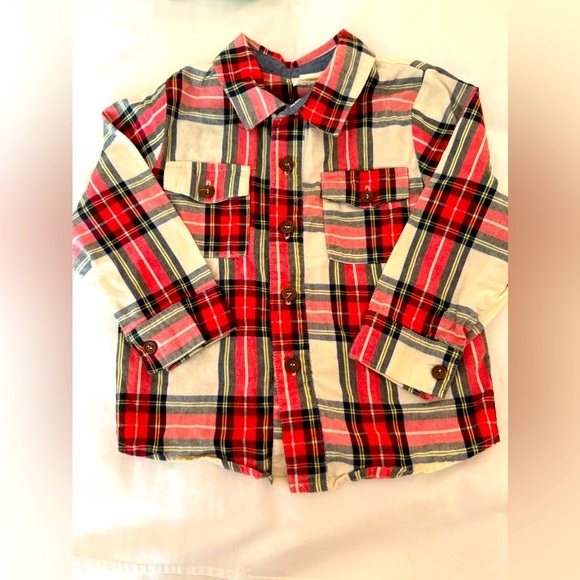 Blue Rooster plaid button up front  shirt 3Y - Picture 1 of 3